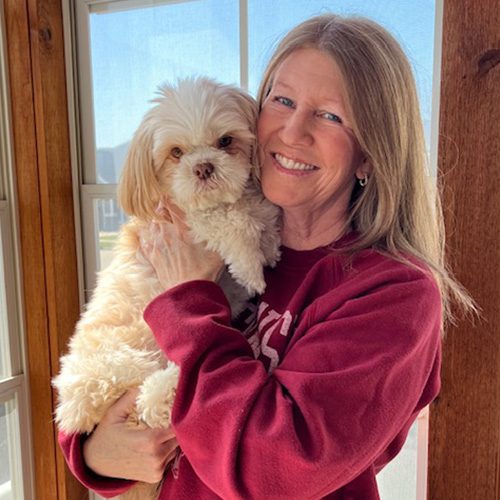Niki Niki with dog